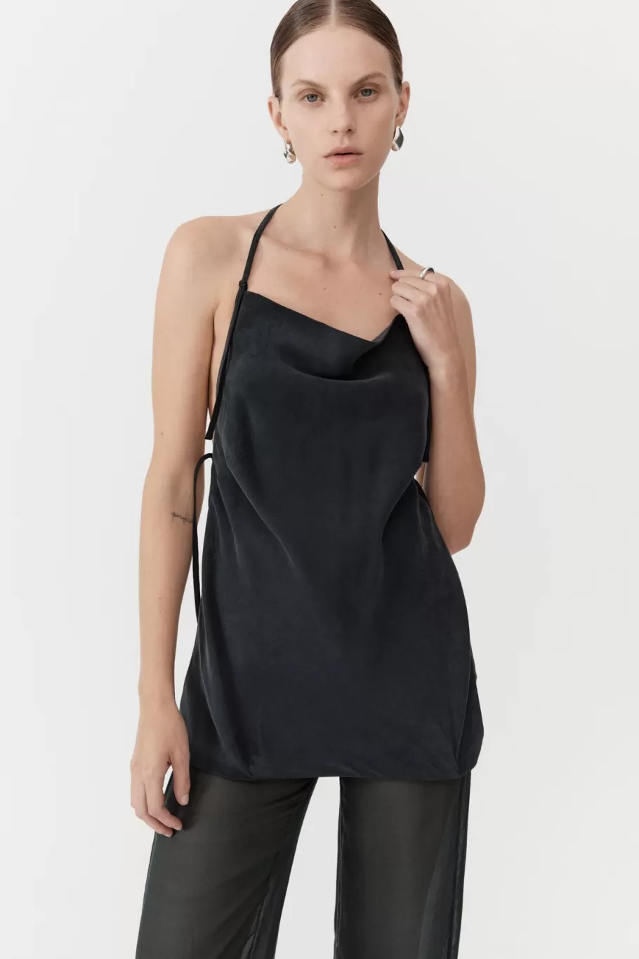 Tops | St. Agni Adjustable Strap Top - BLACK