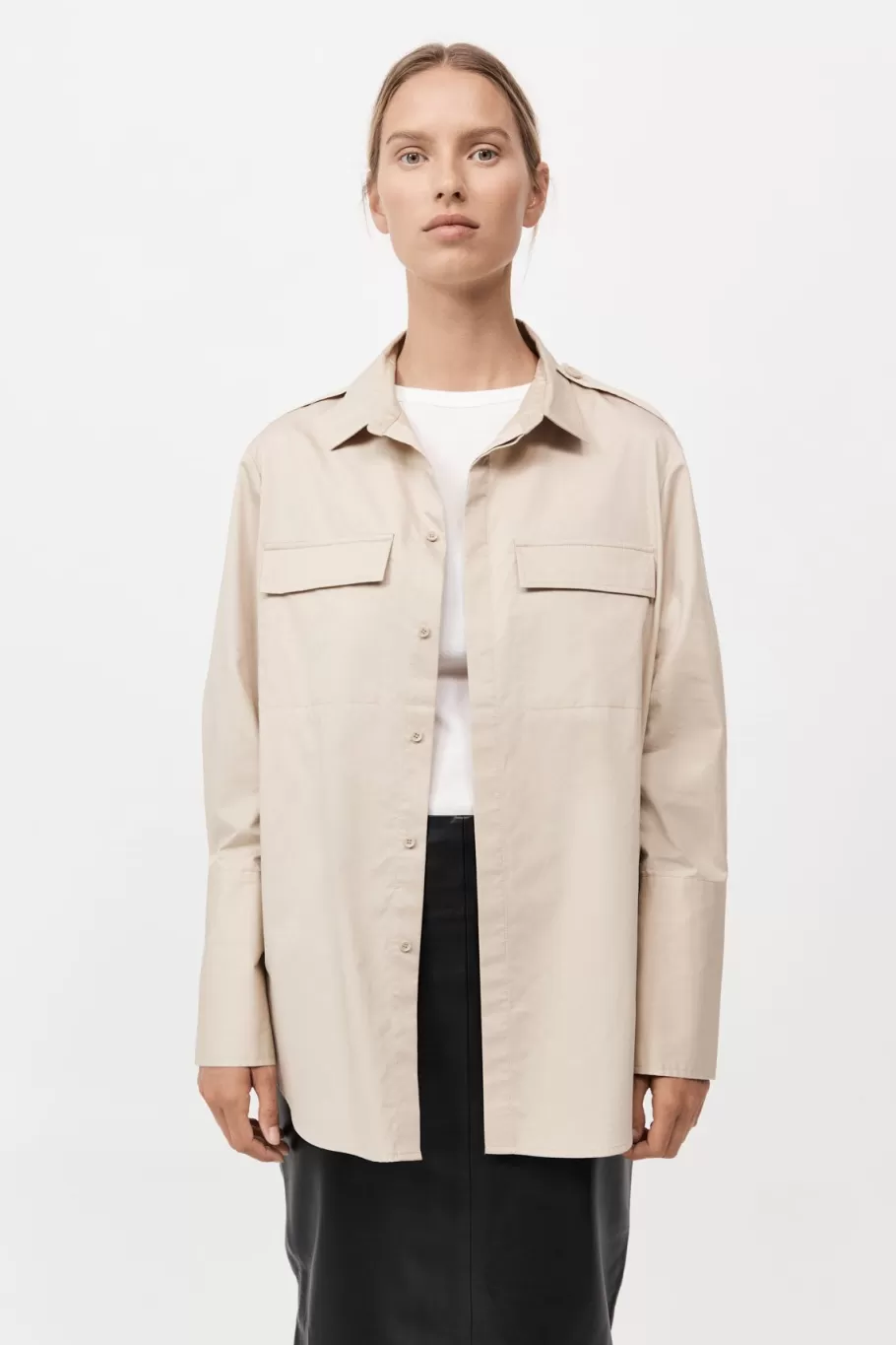 Shirts | Tailoring | St. Agni Classic Utility Shirt - CHAMPAGNE