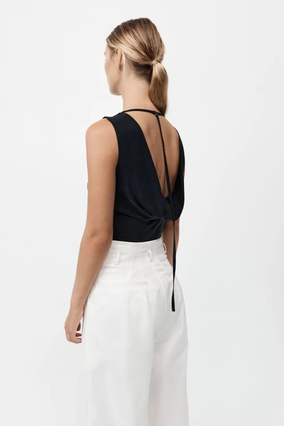 Tops | St. Agni Draped Cowl Top - BLACK