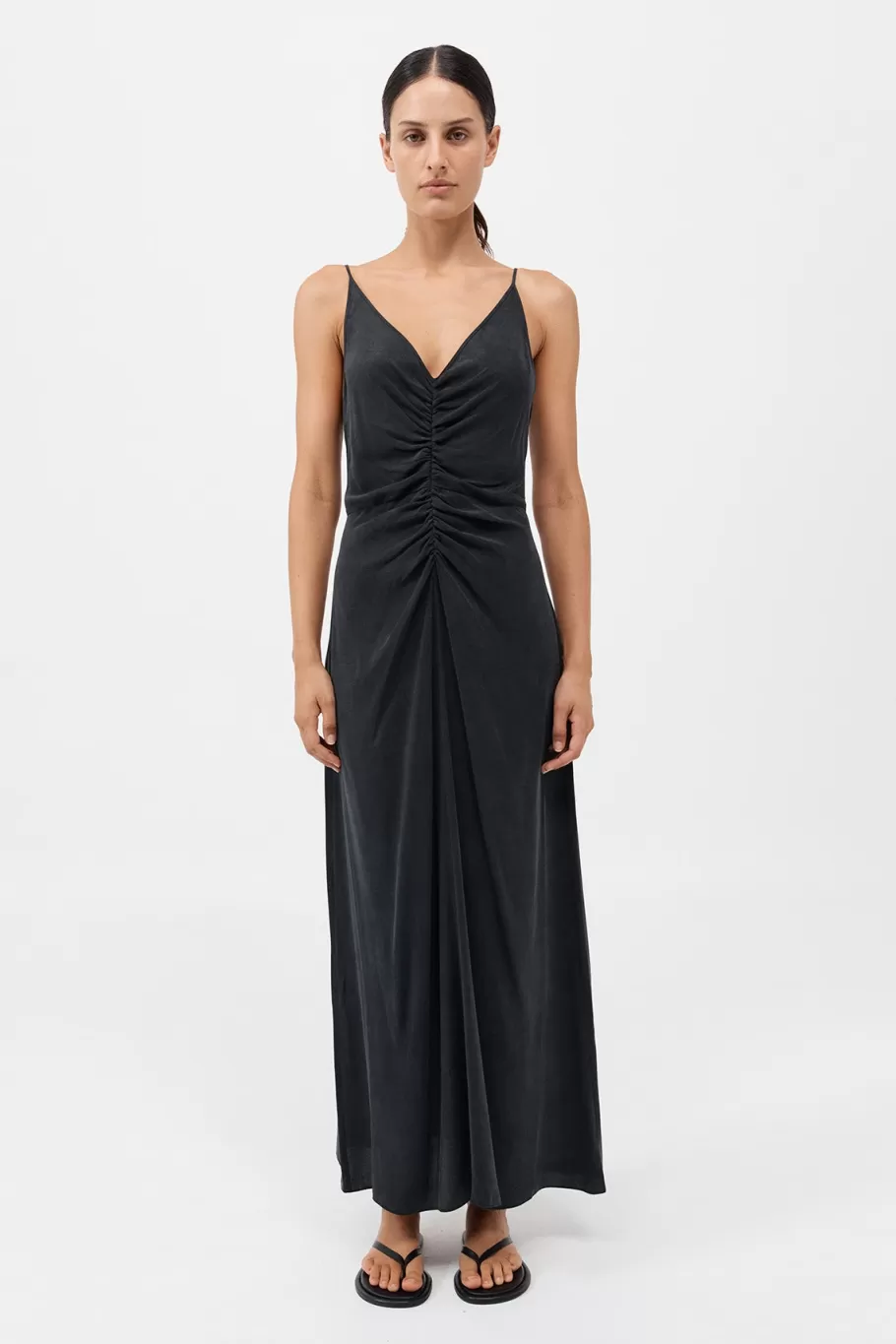 Dresses | St. Agni Gathered Tie Dress - BLACK