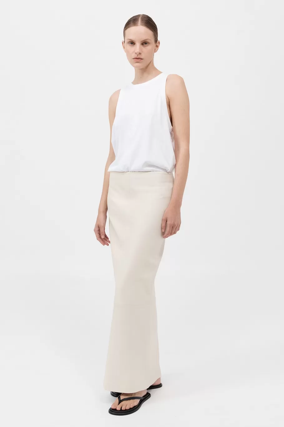Leather | Skirts | St. Agni Leather Column Skirt - TOFU
