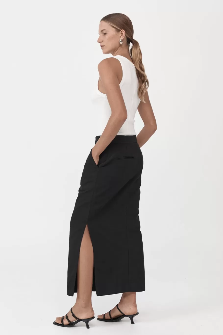Skirts | St. Agni Low waisted Tailored Skirt - Black