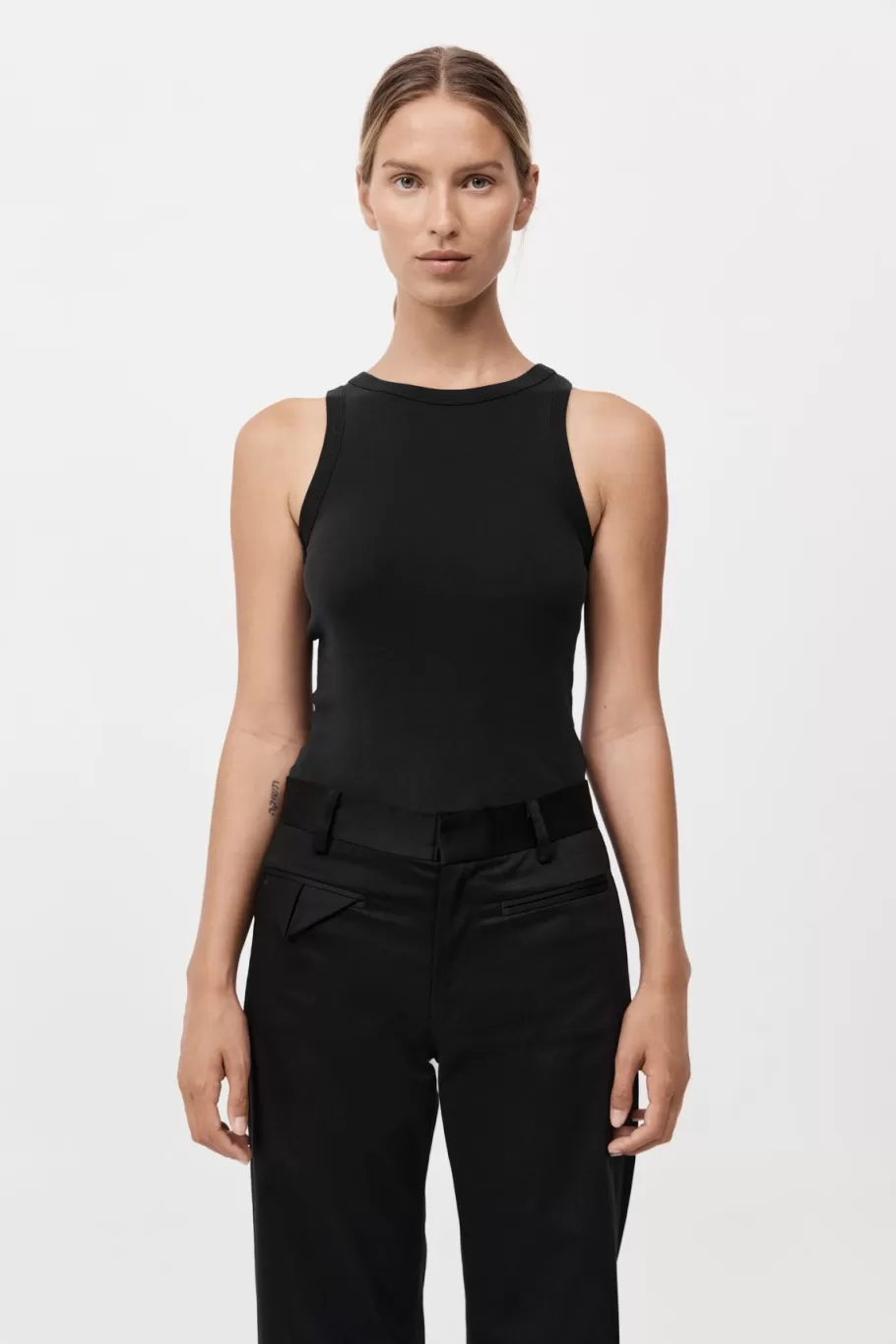 Basics | Tops | St. Agni Organic Cotton Bateau Tank - JET BLACK