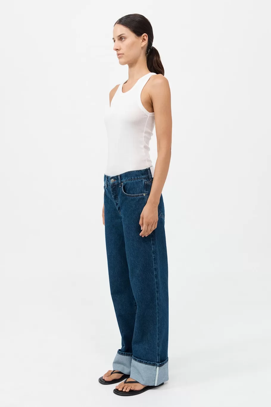Basics | Tops | St. Agni Organic Cotton Soft Rib Singlet - WHITE