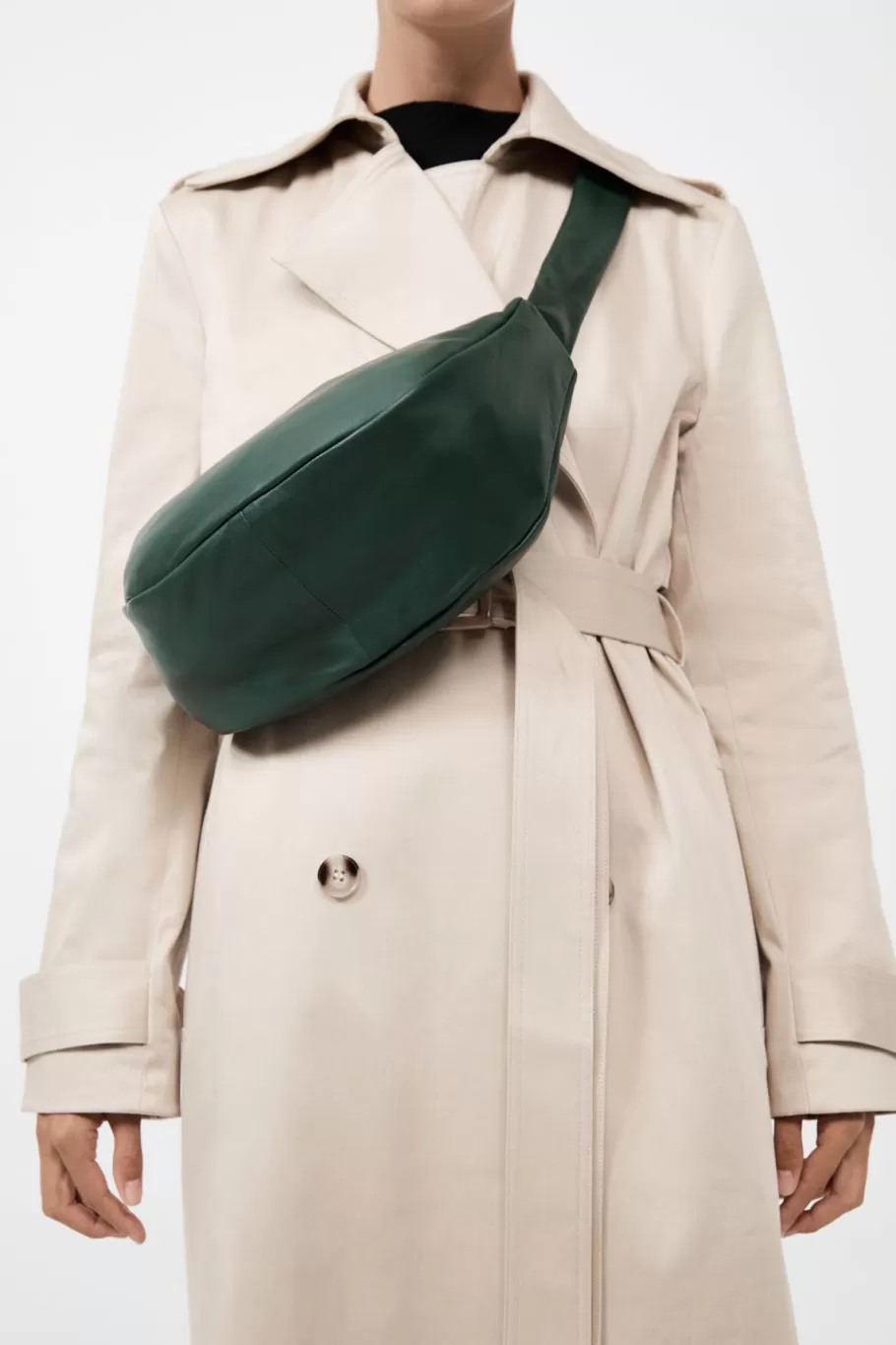 Unisex | Bags | St. Agni Soft Crescent Bag - DEEP GREEN