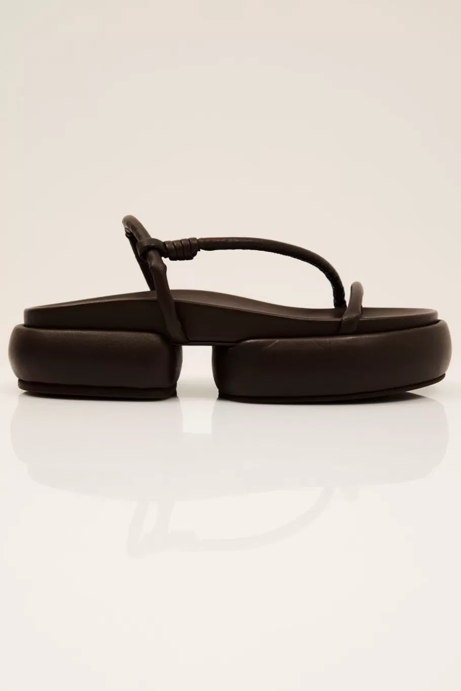 Slides | Sandals | St. Agni Strappy Pillow Slides - CHOCOLATE