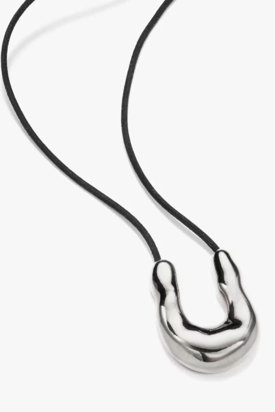 Jewellery | St. Agni Wishbone Pendant - Black - By AGMES
